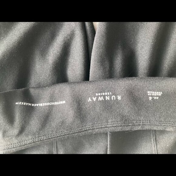 WHITEHOUSE BLACKMARKET Sz 4 Runway Black Leggings Tights - Picture 4 of 4